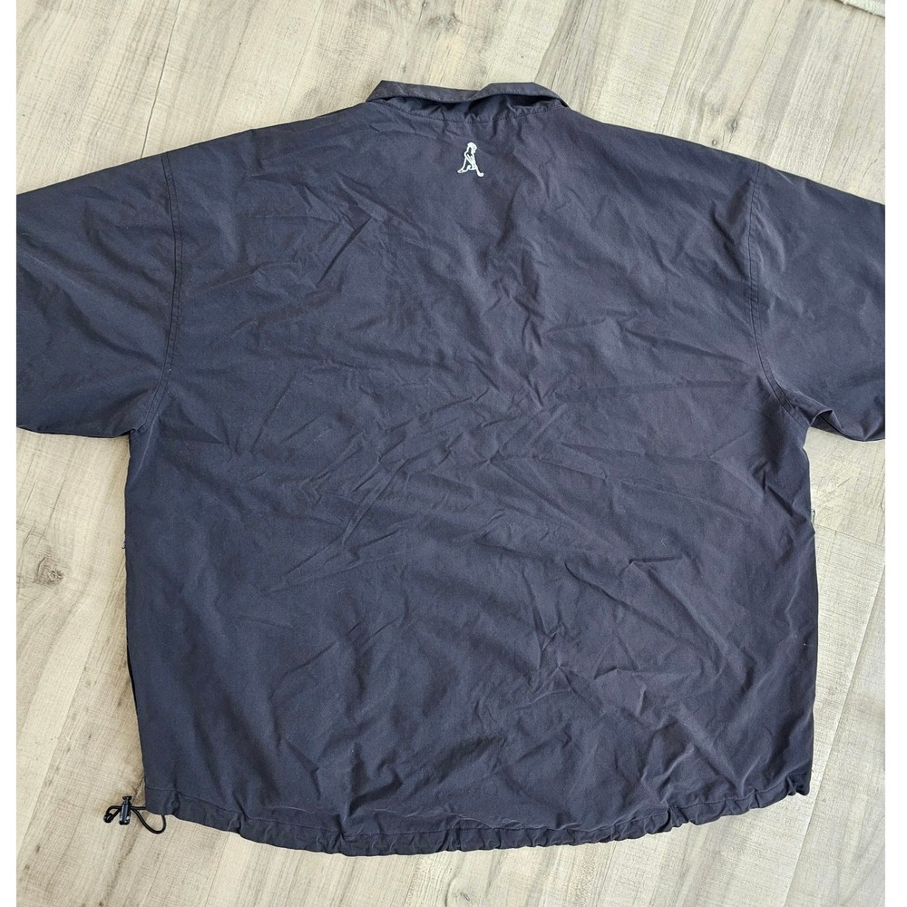 Ping Collection Mens XL Golf Windshirt Short Sleeve Pullover Black Snap Neck - Picture 2 of 8